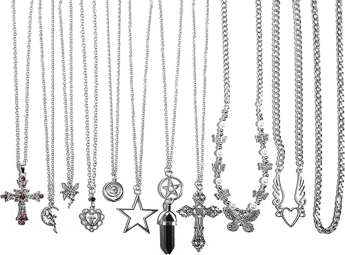 Y2k Accesorios Goth Grunge Y2k Estrella Indie Mariposa Boho Cruz Colgante Y2K Joyería para Mujeres Hombres