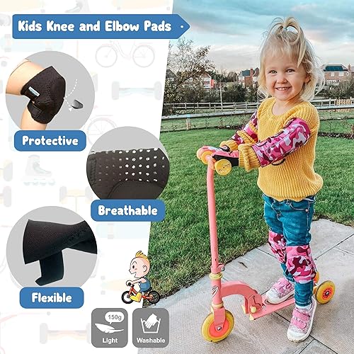 Miniatura 2 de Simply Kids PAQUETE Rodilleras, coderas, guantes de bicicleta y muñequeras para niños y niñas pequeños I One Set para todos los deportes, patinaje