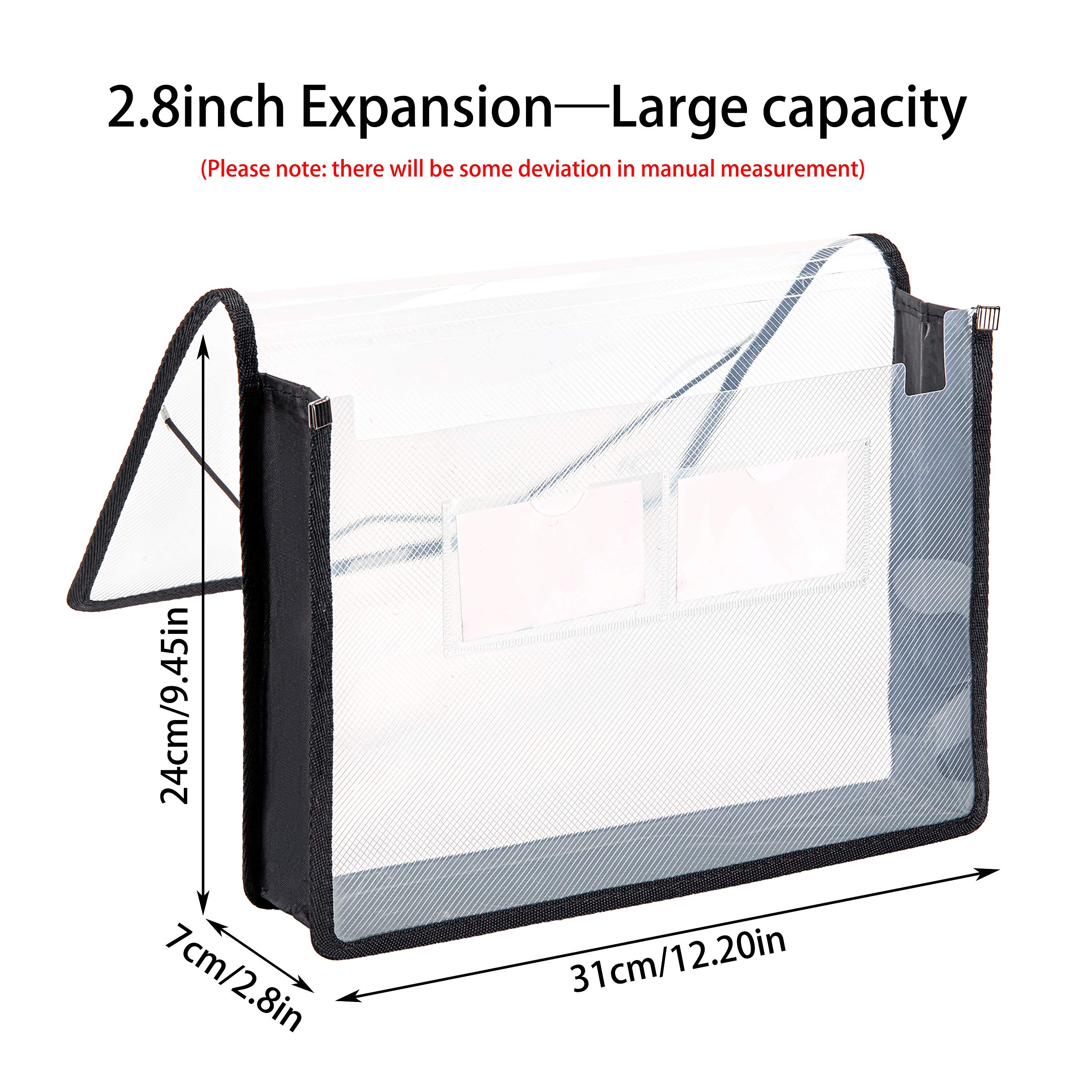 Snapklik.com : FANWU 6 Pack Plastic Expanding File Wallet Document ...