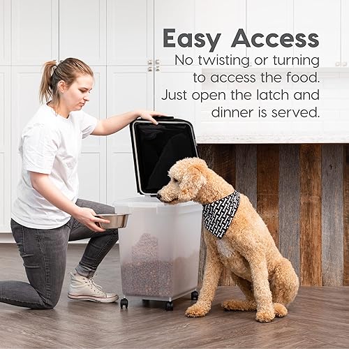 Miniatura 8 de Iris Contenedor para alimento de perro de estructura hermética, Individual, Negro