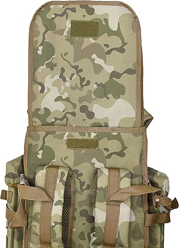 Vista 12 de Silfrae Mochila táctica para rifles, bolsa de rifle largo Molle, mochila militar para senderismo, caza, camping Carbón (dark charcoal)