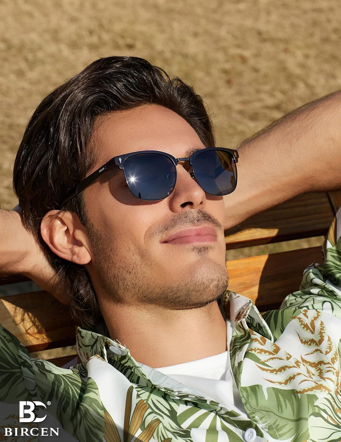 BIRCEN Mens Polarized Sunglasses for Driving: Al-Mg Metal UV Protection Sun Glasses Square Shades for Fishing Travel 2026 - Image 3