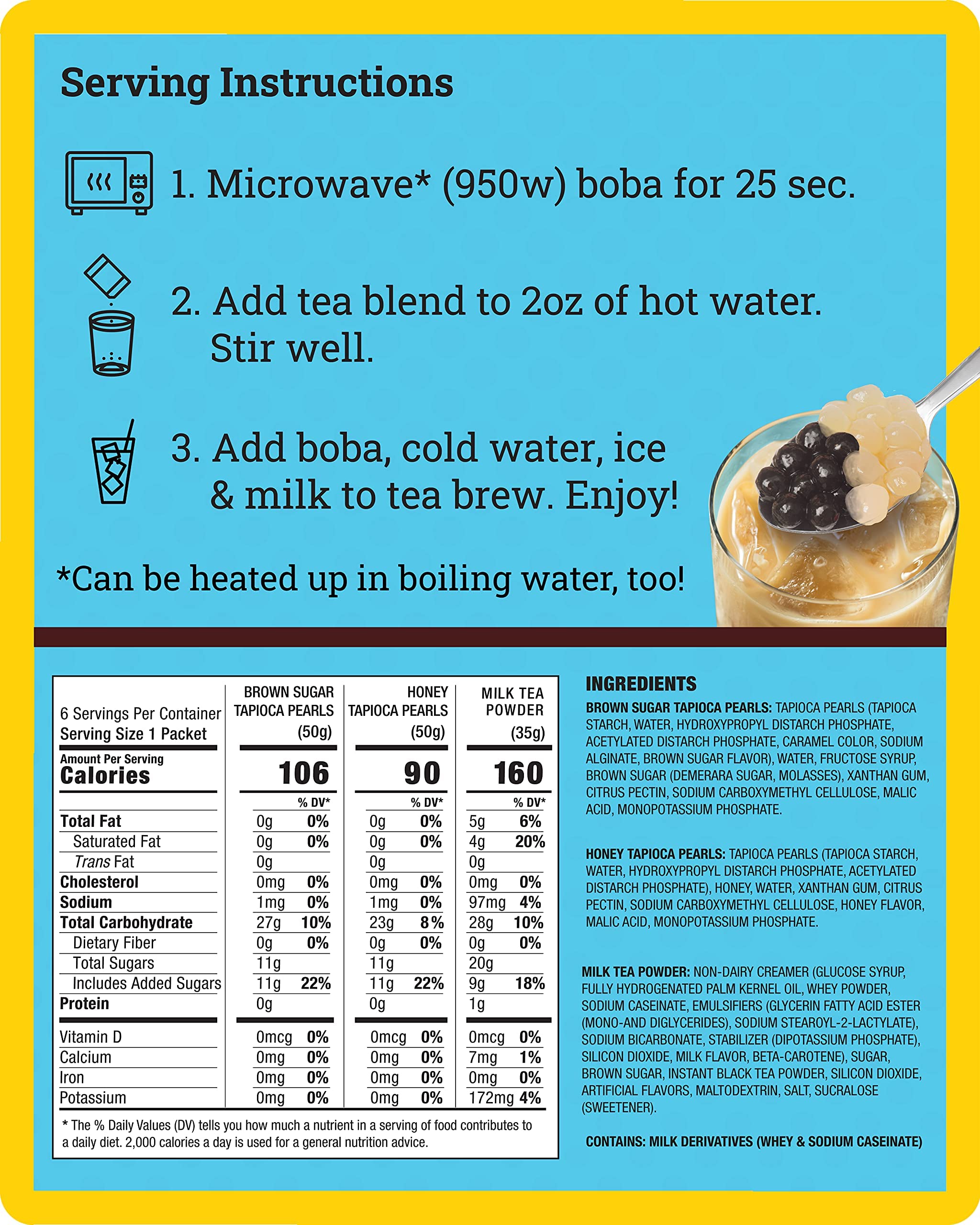 Buy BOBA FIDE Instant Boba Bubble Milk Tea Kit Chewy Honey Boba