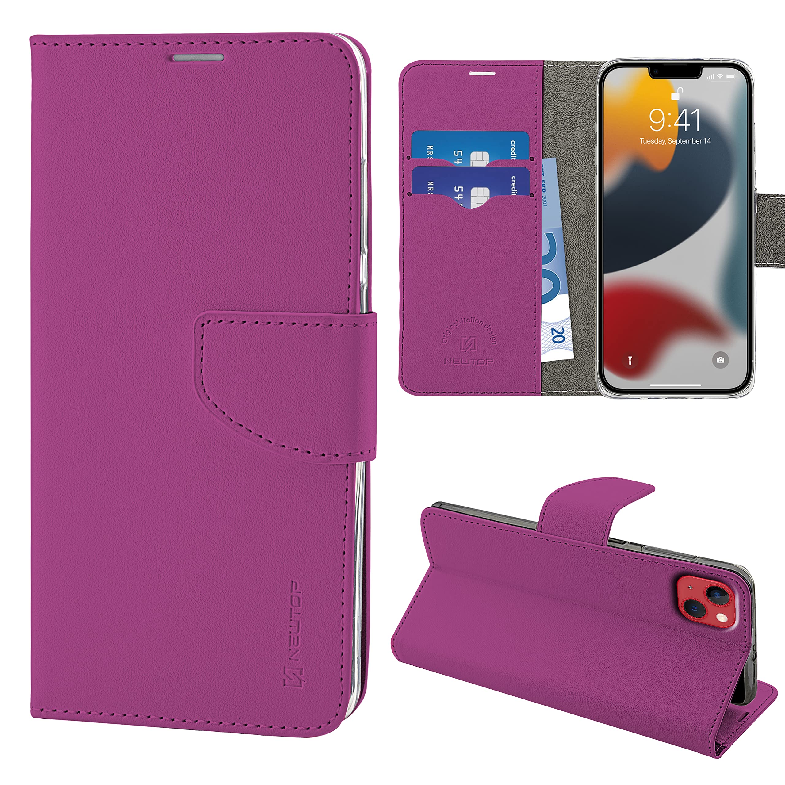 N NEWTOP Cover Compatibile con Apple iPhone 13 Mini, Custodia TPU SOFT Gel Silicone Ultra Slim Sottile Flessibile Case Posteriore Protettiva (Rosa