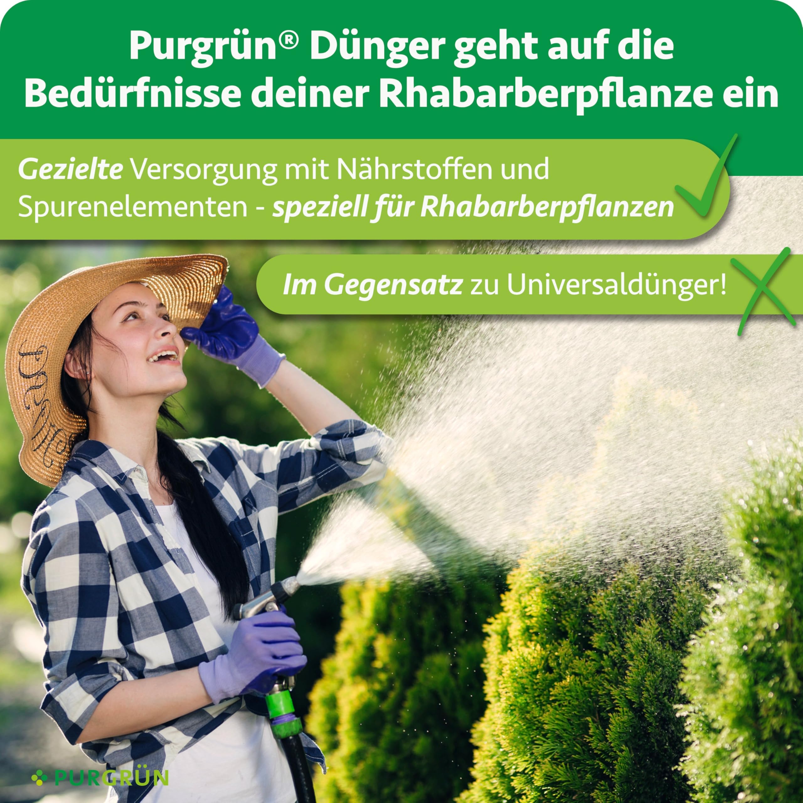 Bio-Rhabarber-Dünger 1 kg – Organisch-mineralische Rezeptur – Feinkörniges Krümelgranulat – NPK 6+4+5 – Mit Magnesium für aromatischen Rhabarber – Verbessert die Bodenqualität