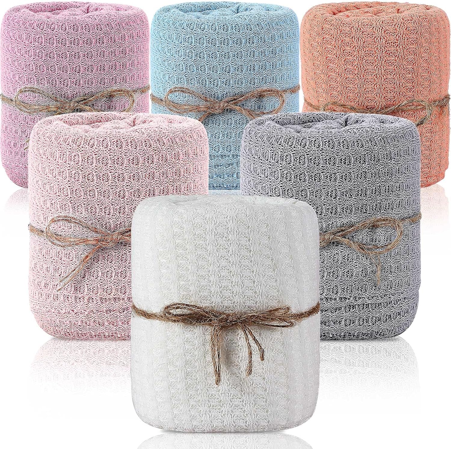 6 Pcs Baby Wrap Newborn Baby Knit Stretch Wrap Baby