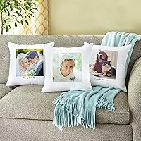 Vista 4 de Let's Make Memories Almohada de fotos personalizada, para mamá, para ella, diseño de fotos, 15 pulgadas cuadradas.