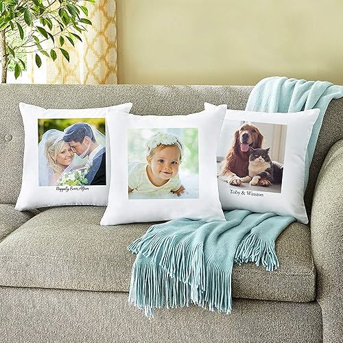 Miniatura 4 de Let's Make Memories Almohada de fotos personalizada, para mamá, para ella, foto con mensaje, 15 pulgadas cuadradas.