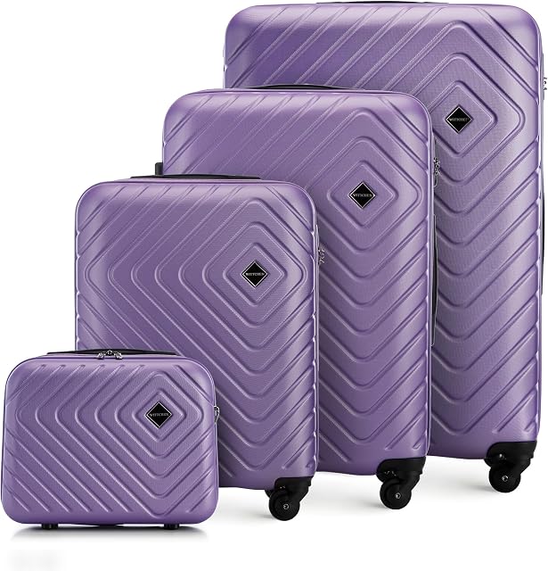 WITTCHEN Cube Line walizka, liliowy, Koffer-Set 4tlg., Zestaw walizek, 4-częściowy