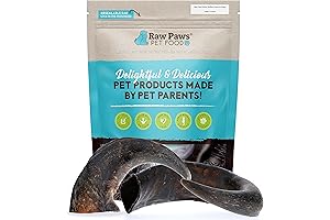 Raw Paws Water Buffalo Horns for Dogs, Large 2-ct - Packed in USA