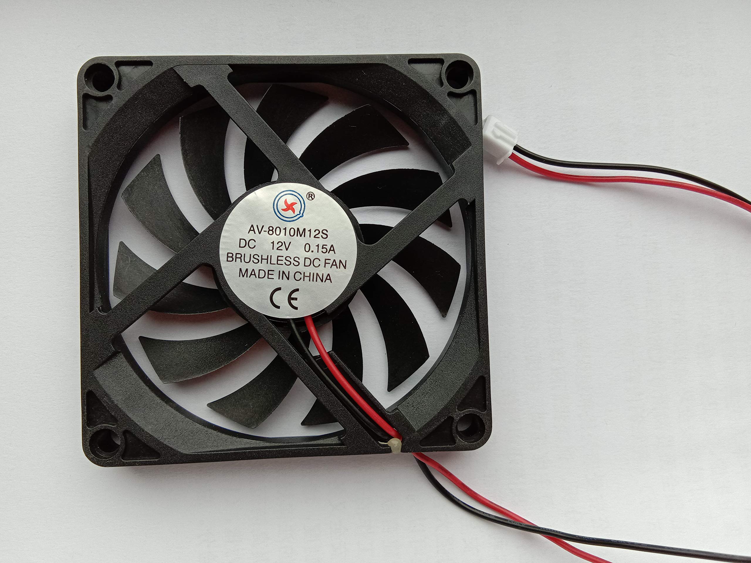 WOODYNLUX 2 pcs Brushless DC Cooling Fan 80mm 12V 8010S 11 Blades 2 Wire Sleeve-Bearing Skywalking for Desktop, Graphic Cards