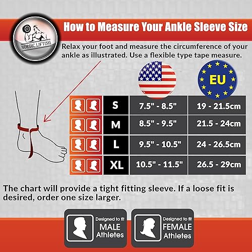Miniatura 5 de Nordic Lifting Mangas de compresión de tobillo (1 par) - Soporte para recuperación y prevención de lesiones - 1 año de garantía..
