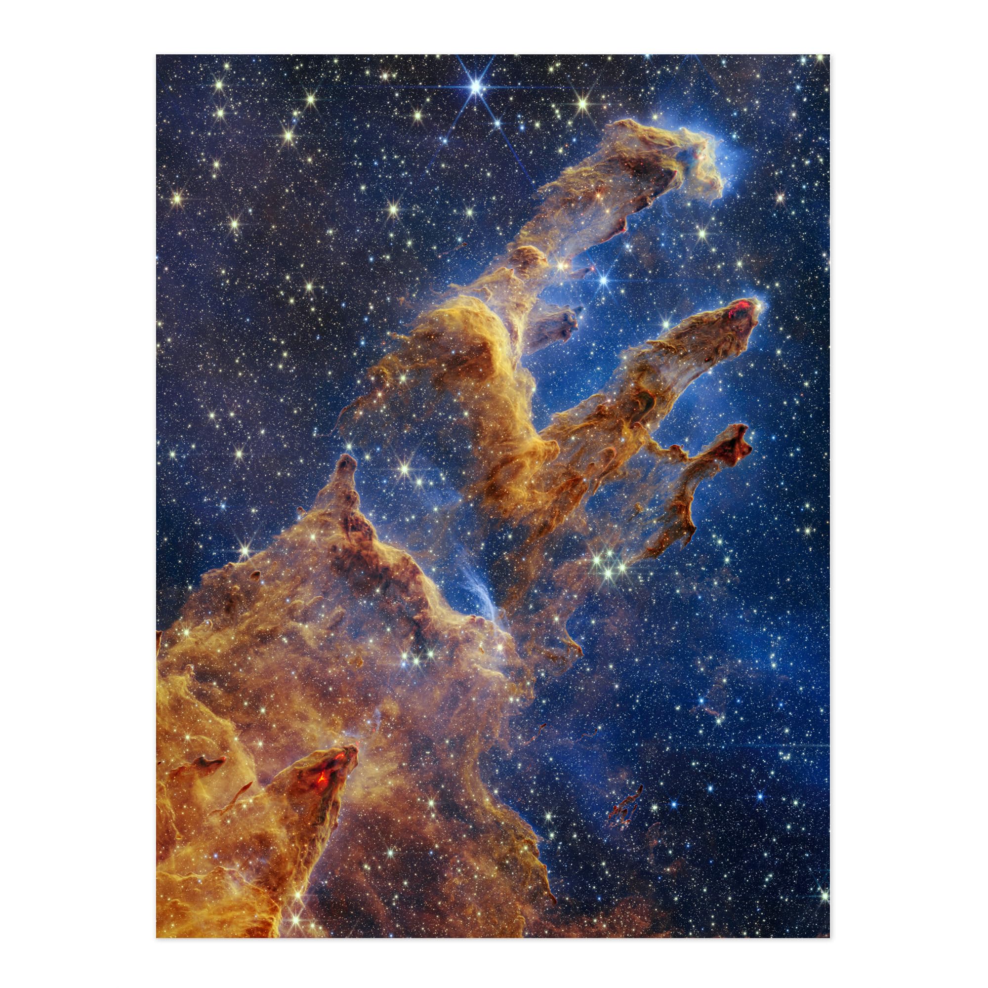 Artery8 NASA James Webb Space Telescope Pillars of Creation Eagle Nebula Unframed Wall Art Print Poster Home Decor Premium