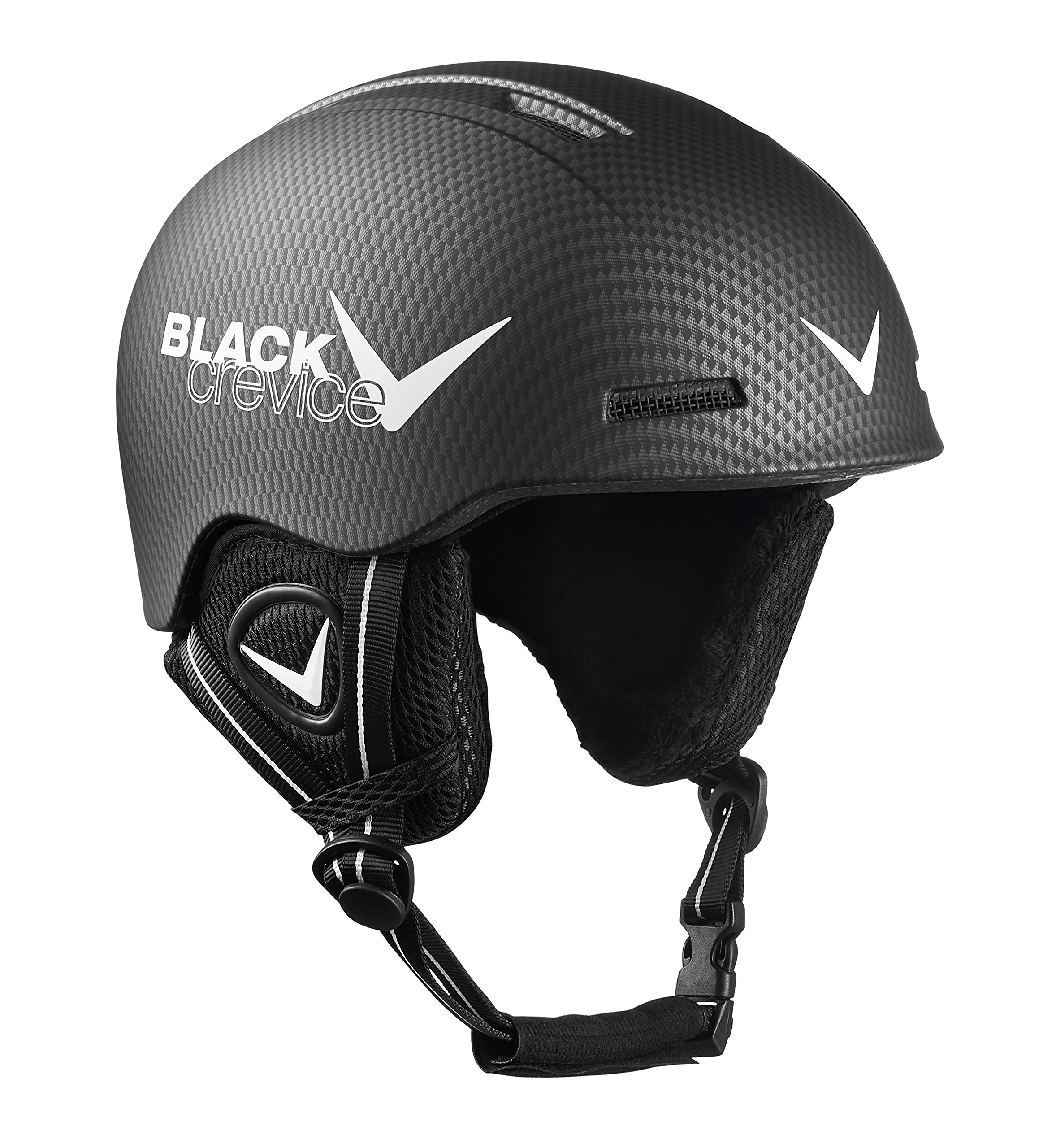 BLACK CREVICE Casque de Ski pour Enfants Stubai I Casque au Design Sportif en différentes Couleurs I Casque de Ski Anti-Chocs pour Filles & garçons I Casque de Ski Respirant I Taille Ajustable
