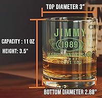 Vista 5 de Vaso de whisky impreso personalizado de 11 onzas, regalos personalizados para hombres, él, día del padre, taza de cóctel con nombre personalizado
