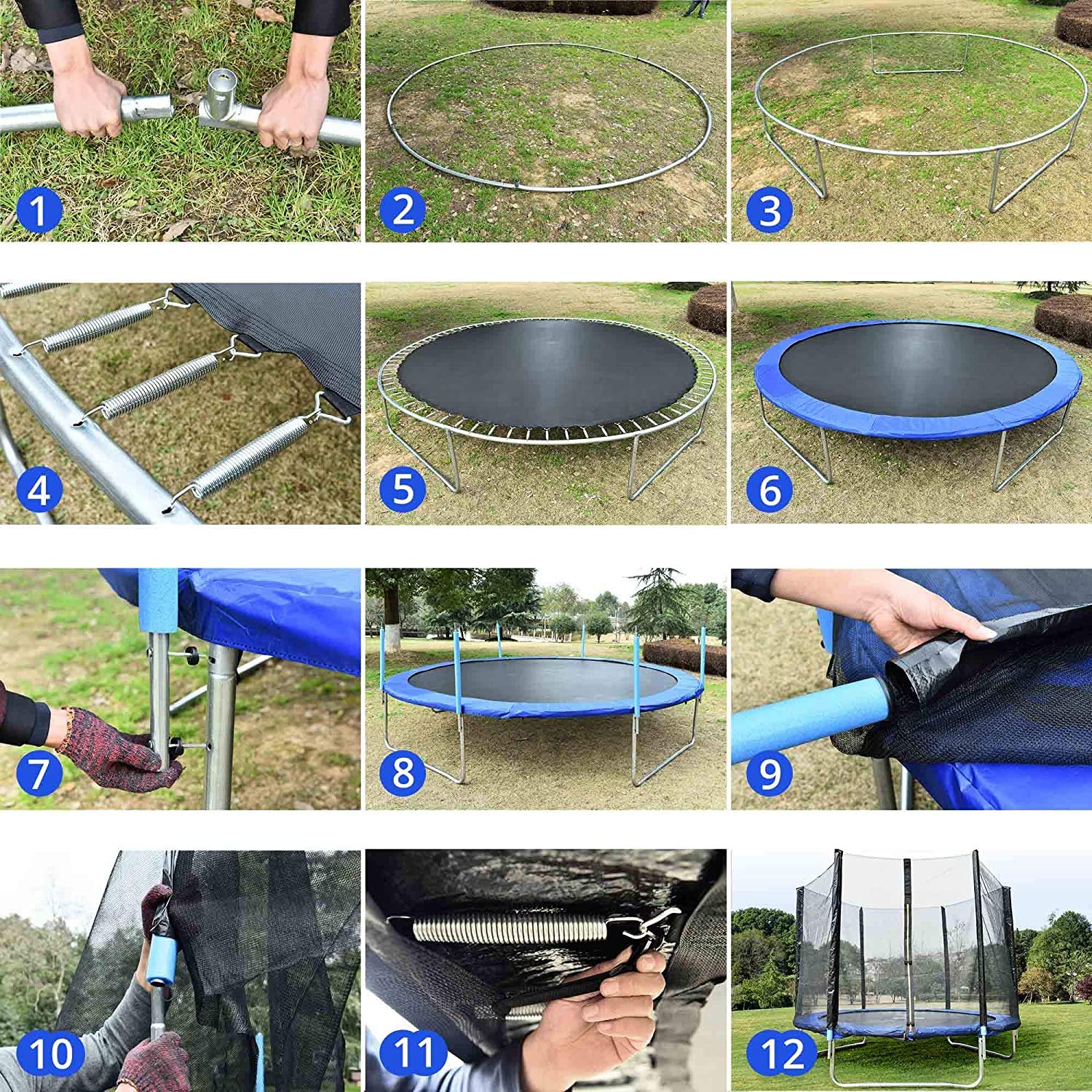 EA ARENA 8FT Outdoor Trampoline Starter, Kids Trampoline, Garden