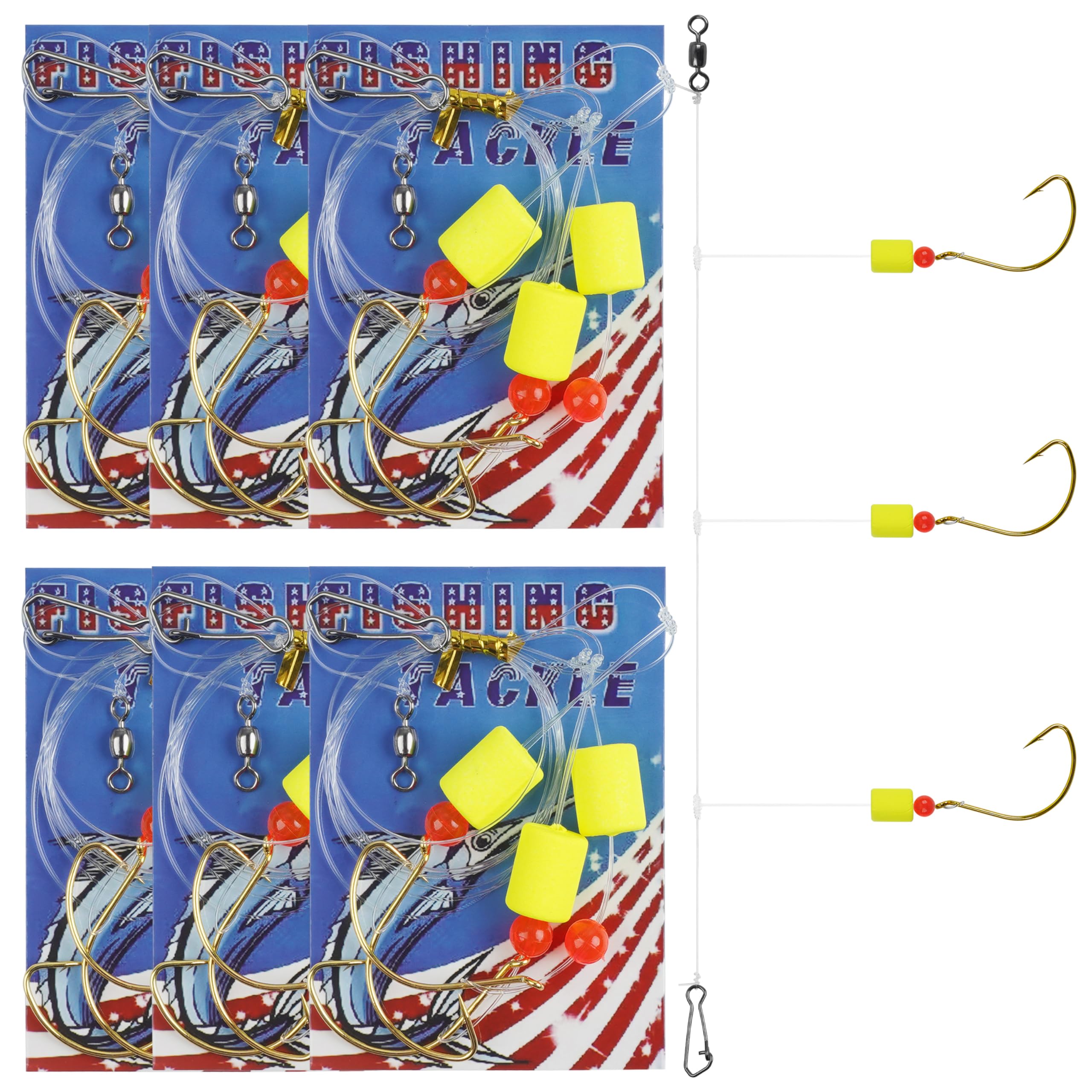 Pompano Rigs for Surf Fishing Pompano Floats Pre Rigged-Pompano Rigs Fishing Rigs Florida Offshore Surf Fishing 6PCS/12PCS