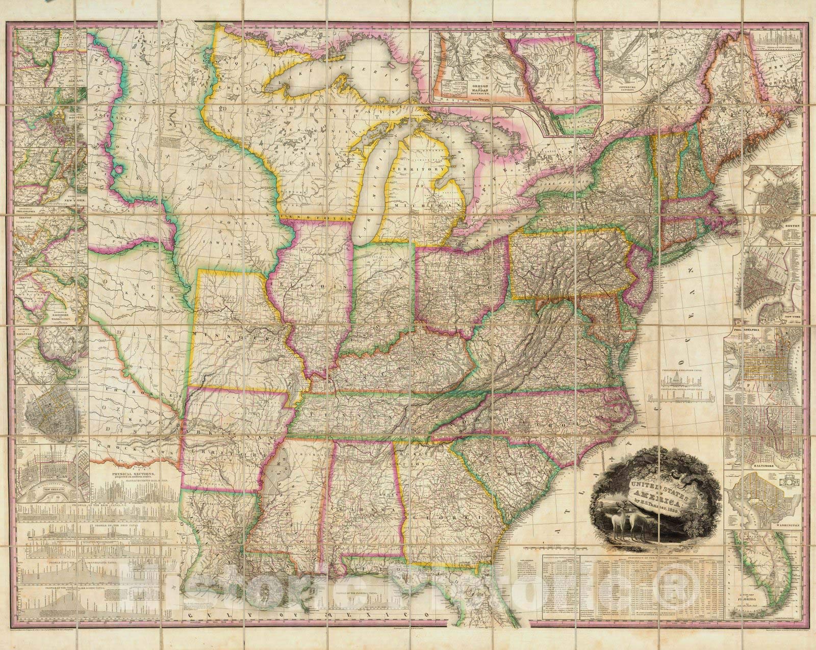 Amazon.com: Historic Map : Case Map, United States of America