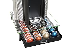 DecoBrothers Crystal Tempered Glass Vertuo Pod Holder Drawer