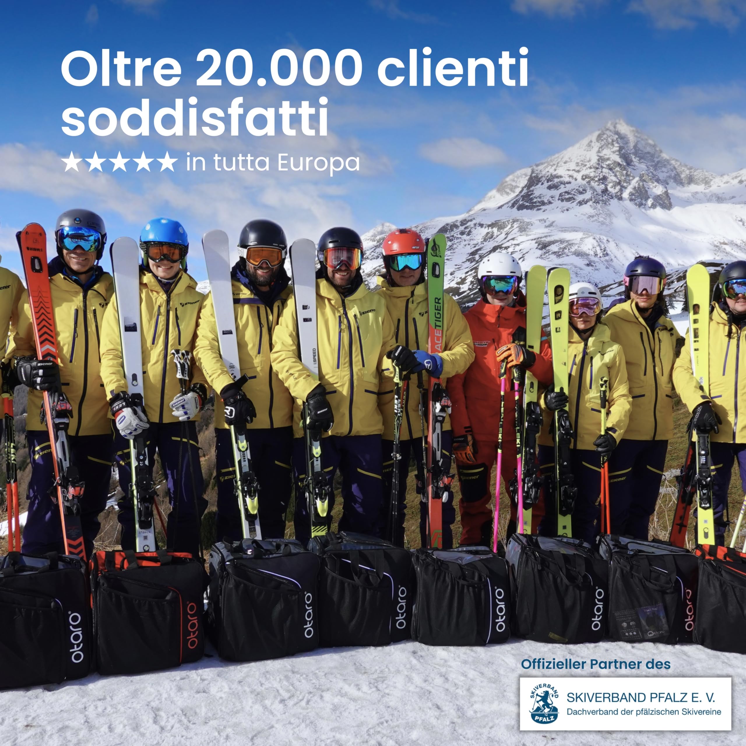 Otaro Borsa porta scarponi sci con scomparto per casco (oltre 35.000 clienti soddisfatti) | Borsa premium per scarponi da sci | Sacca sci, porta scarponi sci, borsa porta scarponi sci