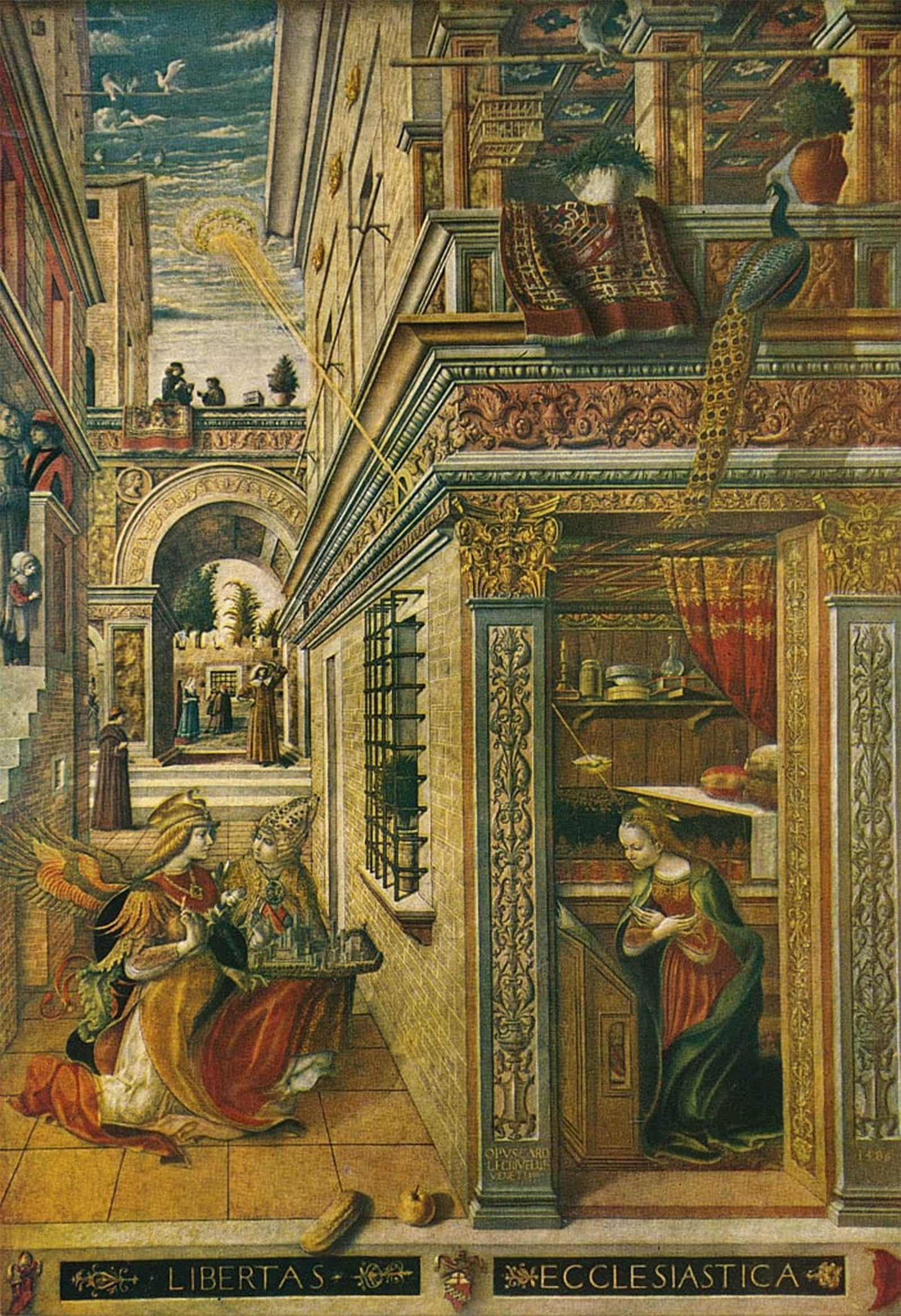 SERENDIPITP Aesthetic Poster Photo Wall Print Retro Picture the Annunciation with Saint Emidius by Carlo Crivelli Modern Wall Artwork for Home Decor 60x90cm