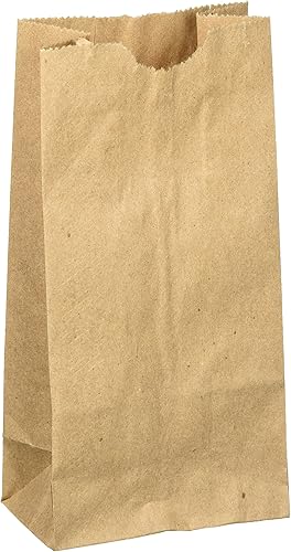 Bolsas de papel marrón extra pequeñas de 3 x 2 x 6 pulgadas, recuerdos de fiesta, bolsas de almuerzo de papel, bolsa de comestibles, bolsas de