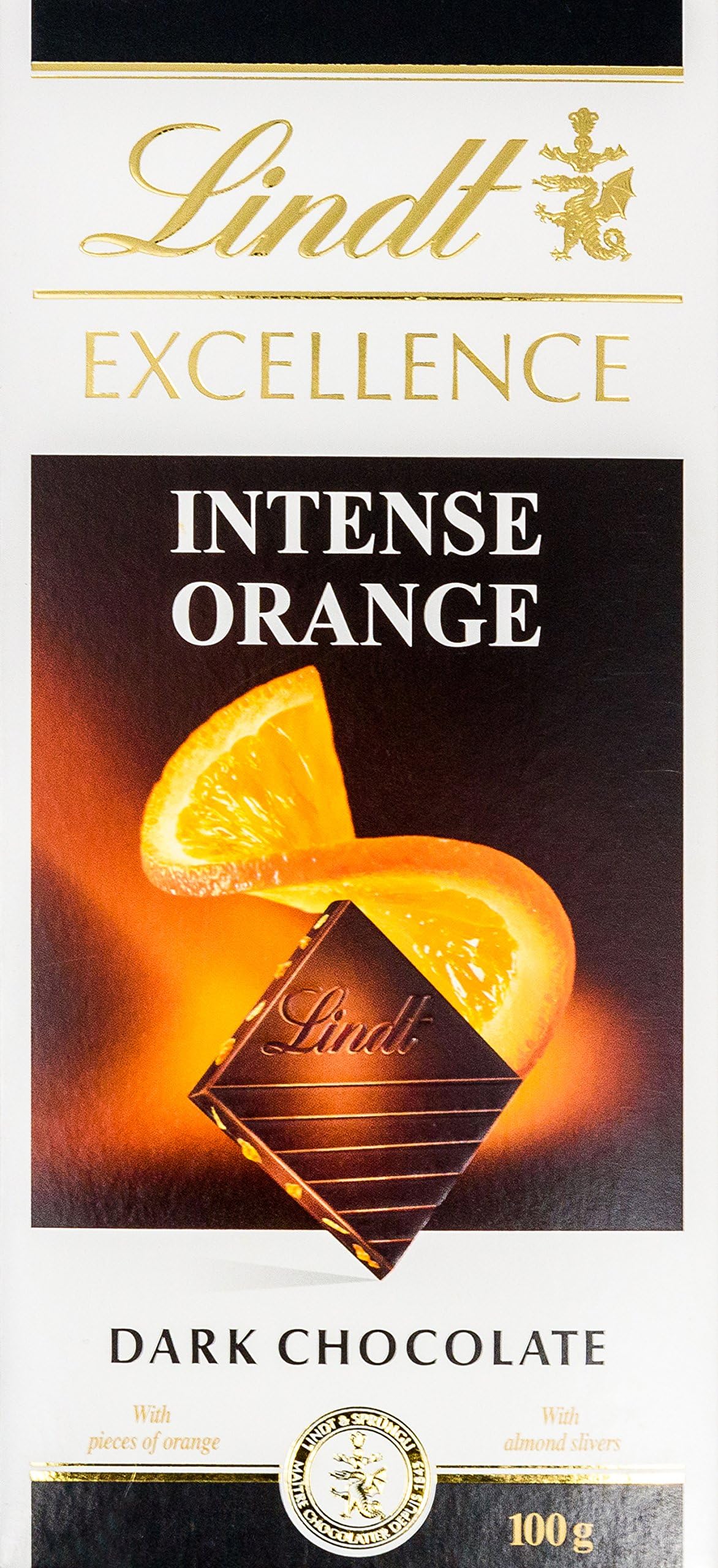 Lindt Excellence Orange Intense Chocolate, 100g