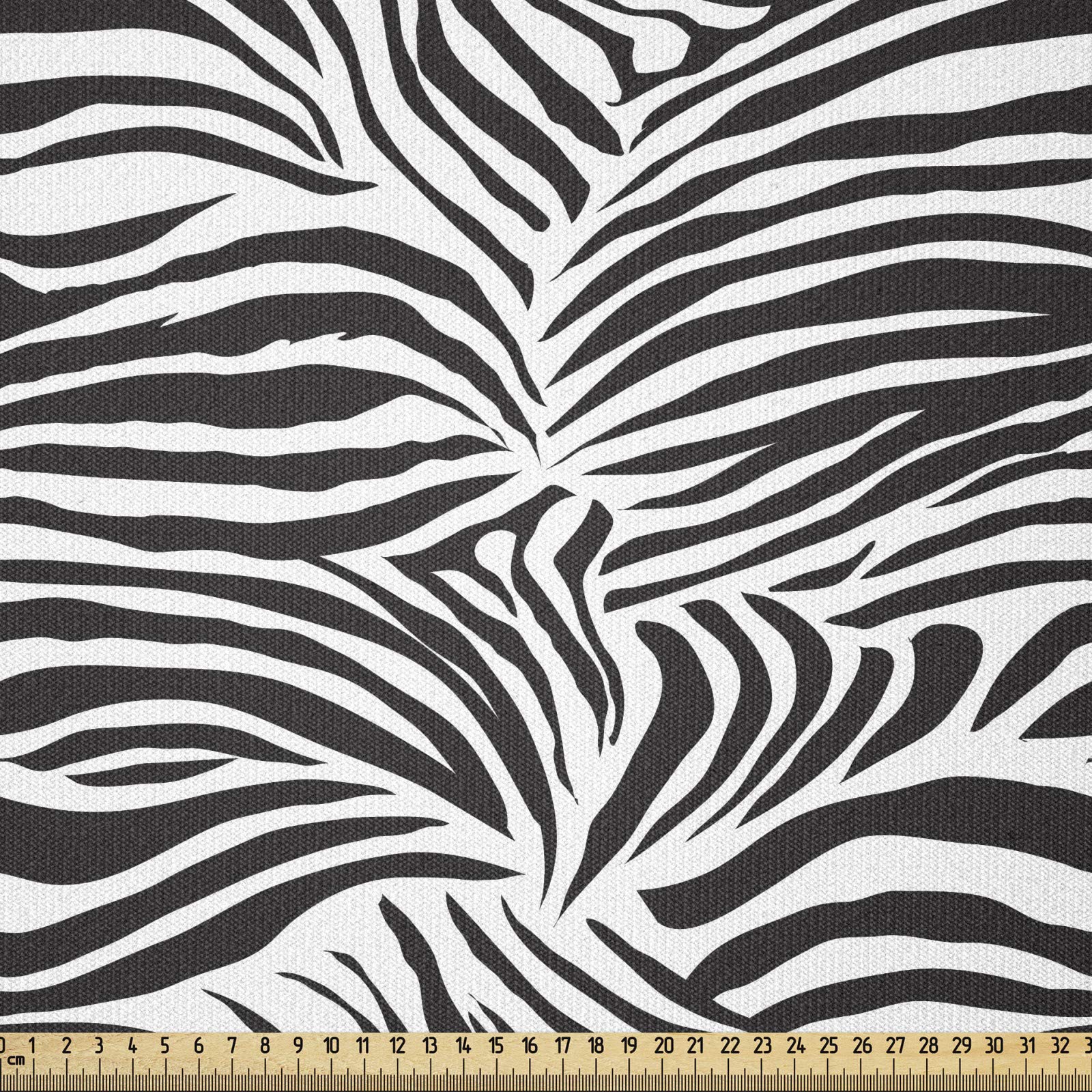 ABAKUHAUS Tessuto A Metraggio Zebra Print - Bianco E Nero - Microfibra Elasticizzata 3x2,3m Per Abbigliamento E Arredamento