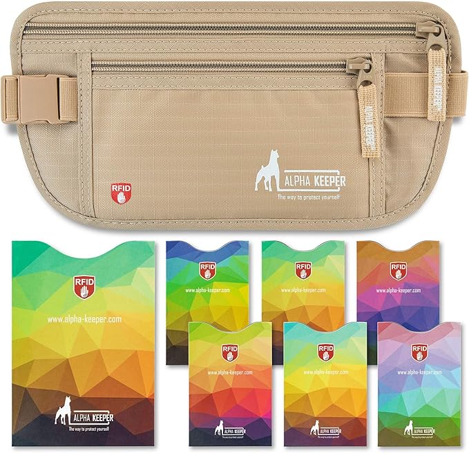 Money Belt for Travel - Slim Passport Holder Travel Pouch to Protect Your Important Papers and Money - Soft Innovative...