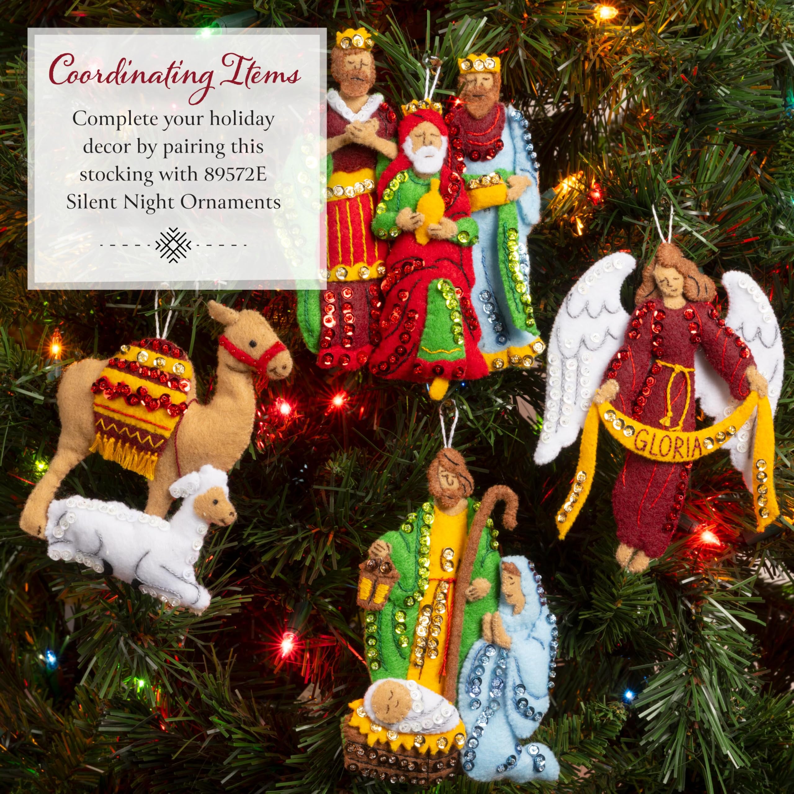 Bucilla, Heavenly Blessings, perfecto para manualidades y manualidades, kit de fieltro de 18 pulgadas