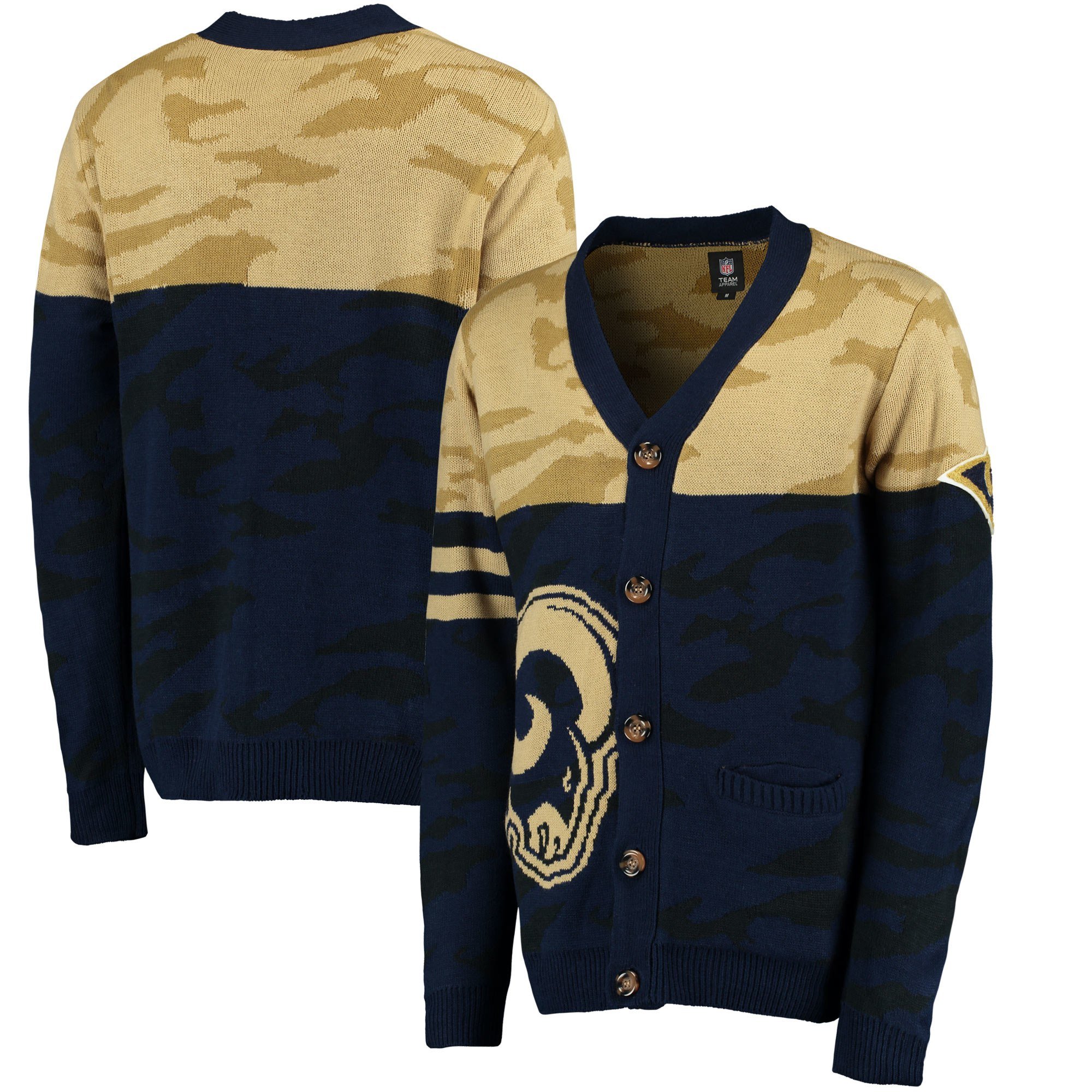 FOCO Los Angeles Rams Camouflage Cardigan - Mens Large