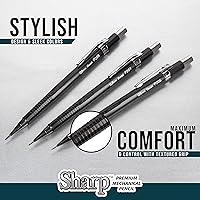 Vista 3 de Pentel Sharp - Portaminas (0.028 in), barril negro y azul, paquete de 5 (P2057BP5AC)
