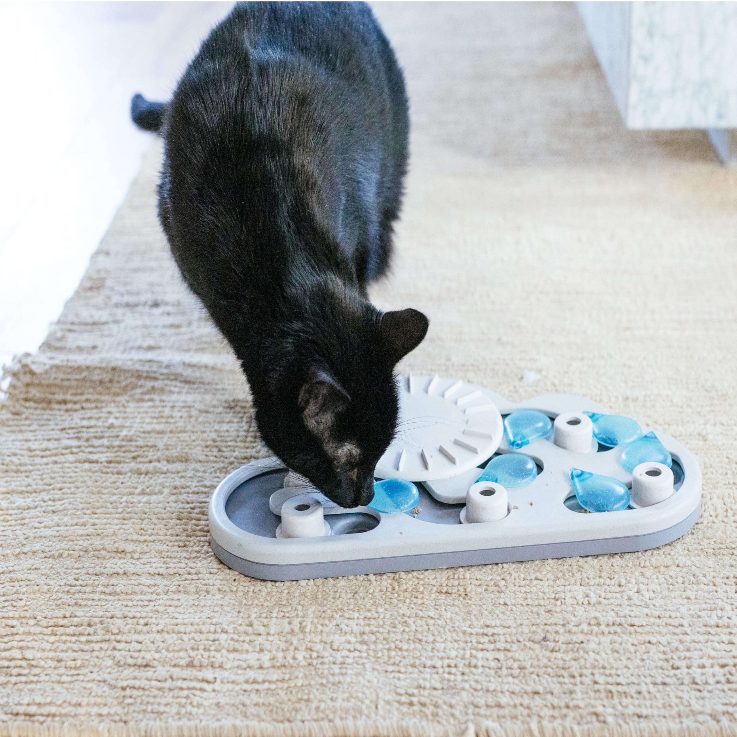 Catstages Nina Ottosson Rainy Day Puzzle & Play - Interaktives Intelligenz-/Snackspielzeug für Katzen