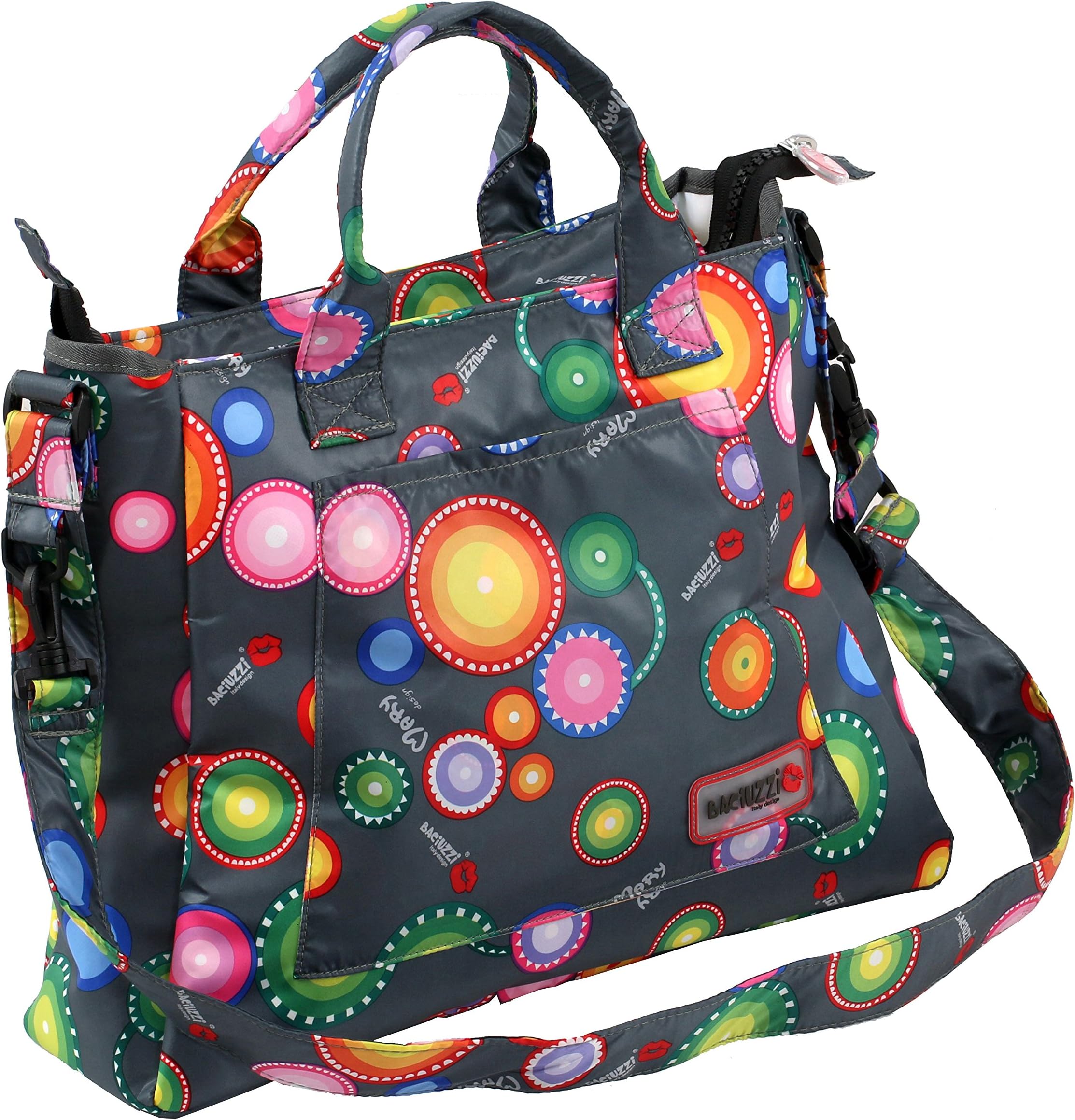 Baciuzzi Diaper Bag Large Waterproof Bag with Wipeable Changing Pad