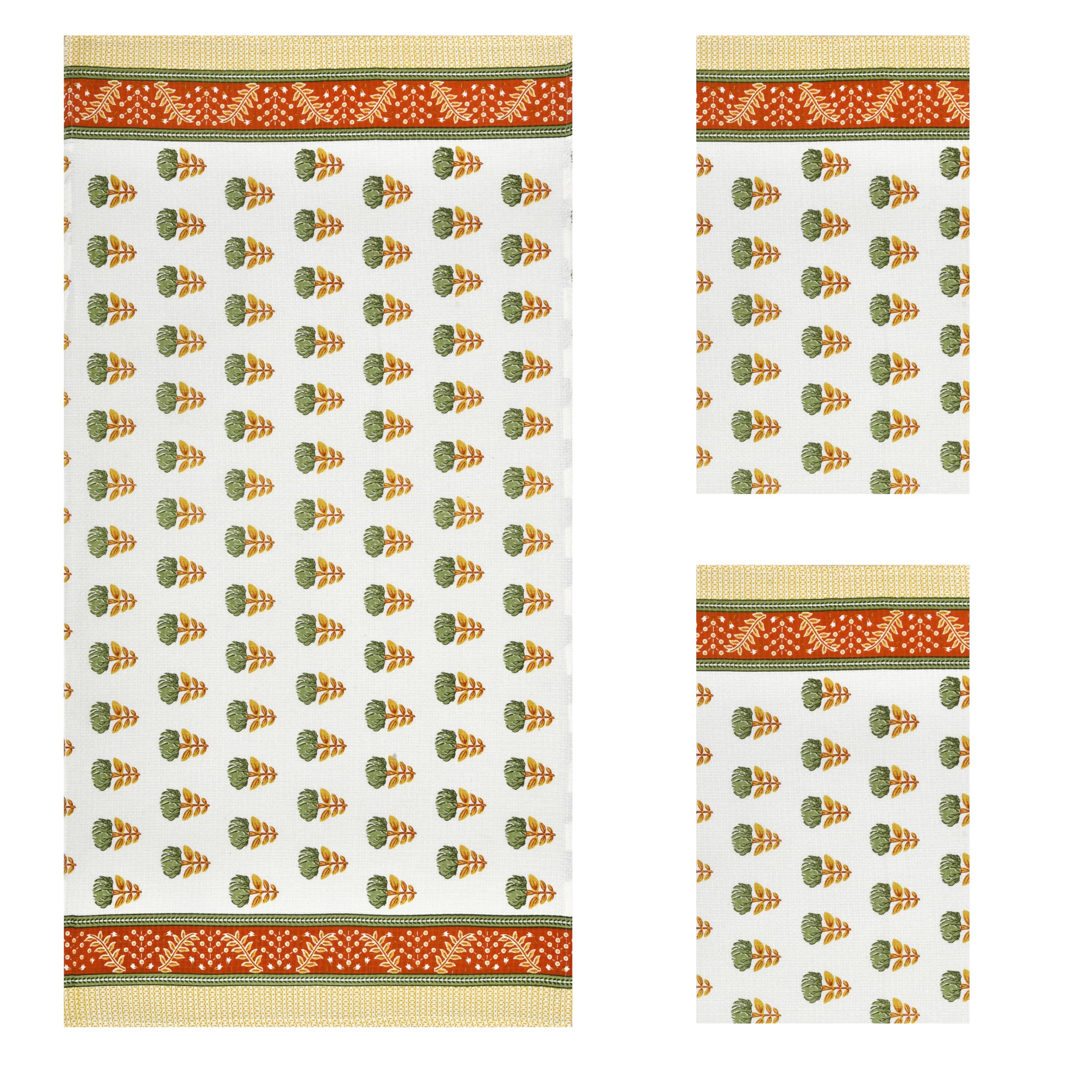 HOUSE OF GULAB Cotton Bath & Hand Towel, Hand Block Printed Towel for Bathroom, Quick Drying Towel for Men & Women, Eco Friendly Towel with Gift Box, Ideal for Daily Use (Green & Yellow) (B0DFC3XG9D) Amazon Price History, Amazon Price Tracker