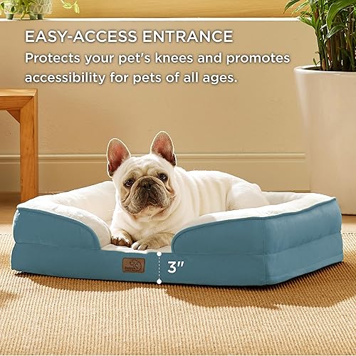 Vista 301 de Bedsure - Cama ortopédica mediana para perros, sofá cama impermeable para perros medianos, espuma de soporte con funda extraíble y lavable, forro