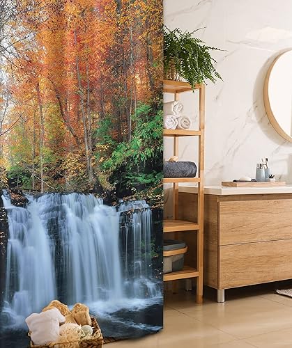 Miniatura 89 de ambesonne Decor Collection tela de poliéster cortina de ducha de baño Gris Verde,Verde coco.,Fucsia Beige,Rosa y blanco,Ámbar Bronceado Gris,Manzana