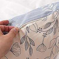 Vista 8 de Fundas de almohada decorativas florales de 18 x 18 pulgadas, juego de 2, fundas de almohada de estilo rústico costero azul para sofá, sillón y sala