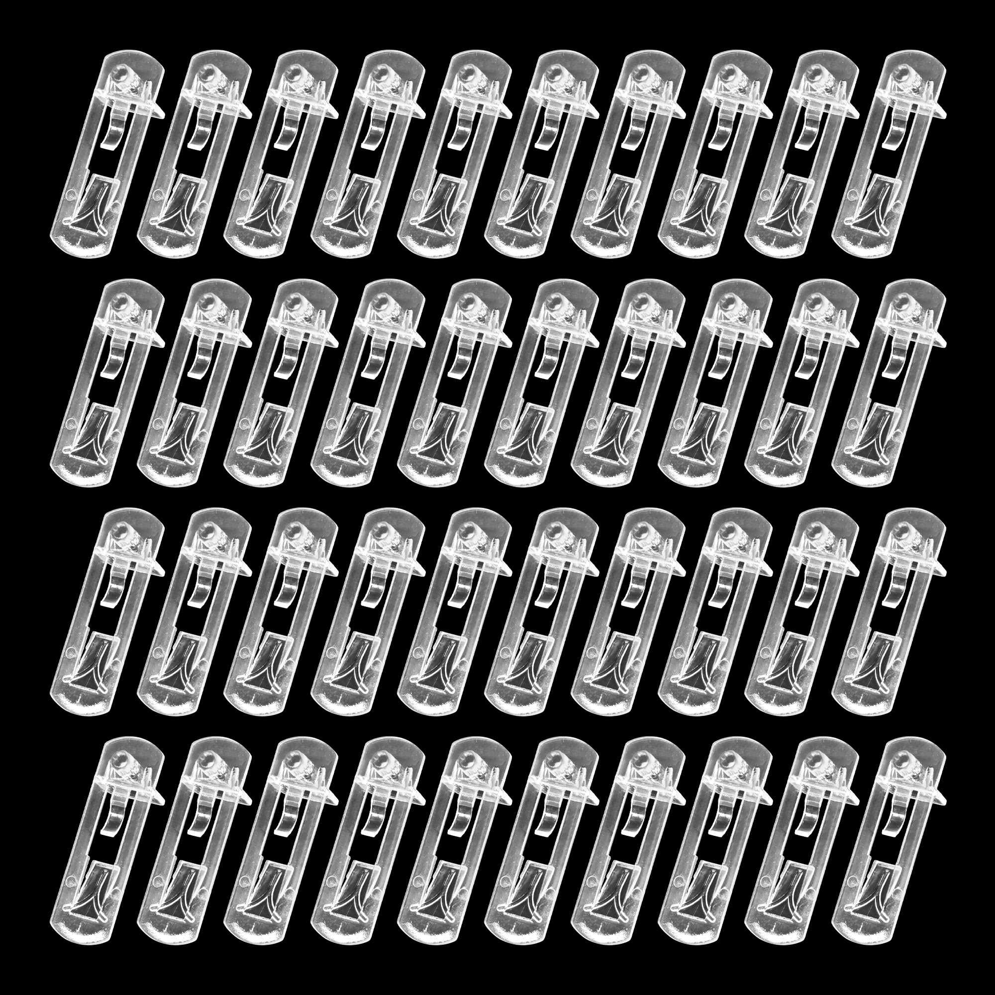 AUXBC 40CPS 6mm Clear Plastic Self-Locking Shelf