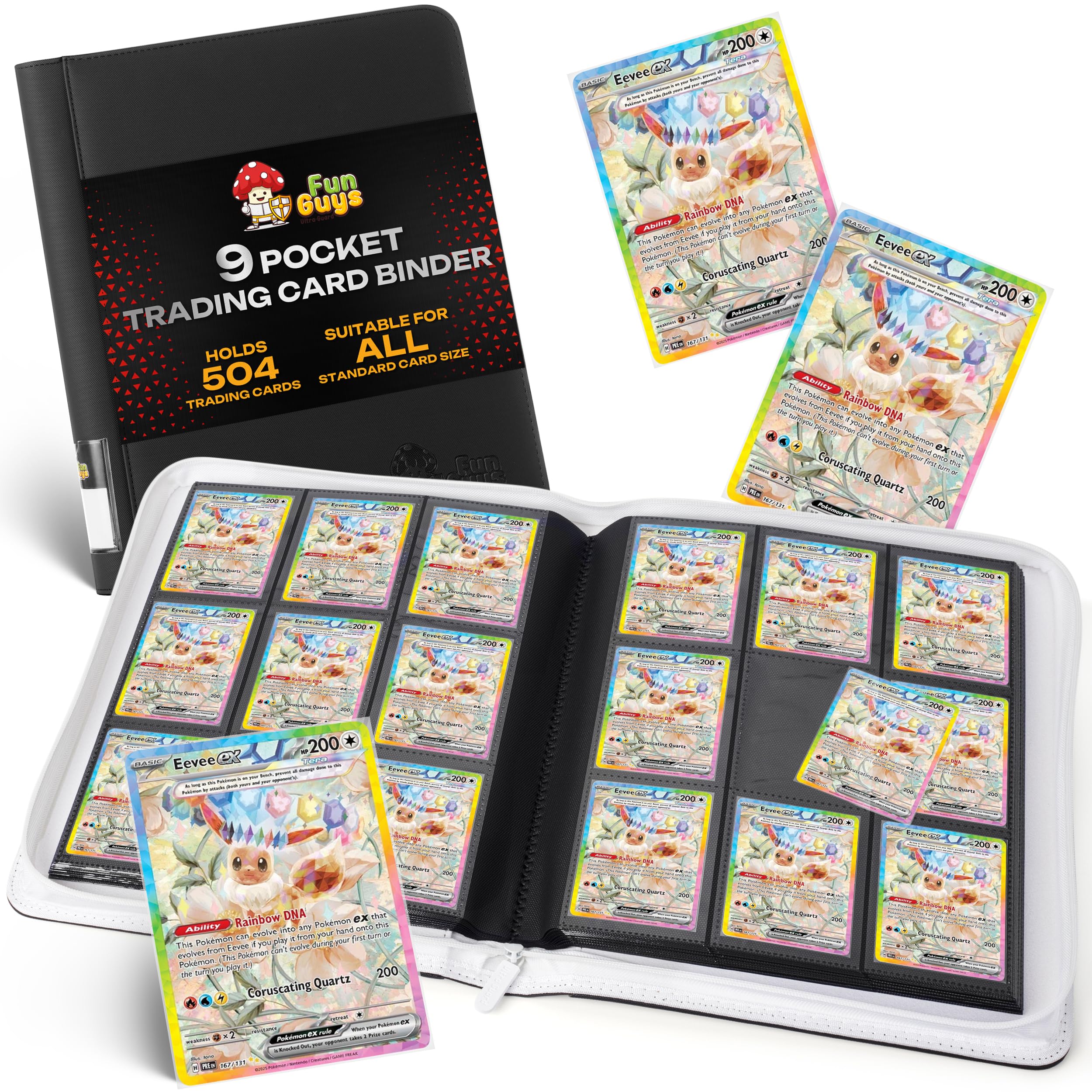 Amazon.com: FunGuys Trading Card Binder for Cards, 9 Pocket, 504 Side  Loading Sports Card Binder, Card Collection Binder for Yugioh, MTG, TCG,  Card Book Holder for Trading Cards : Toys & Games