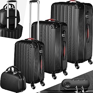Set 4 Valigie Tillvex Rigide Con Bilancia - Trolley 4 Ruote Serratura TSA S-M-L-XL - Foto 9