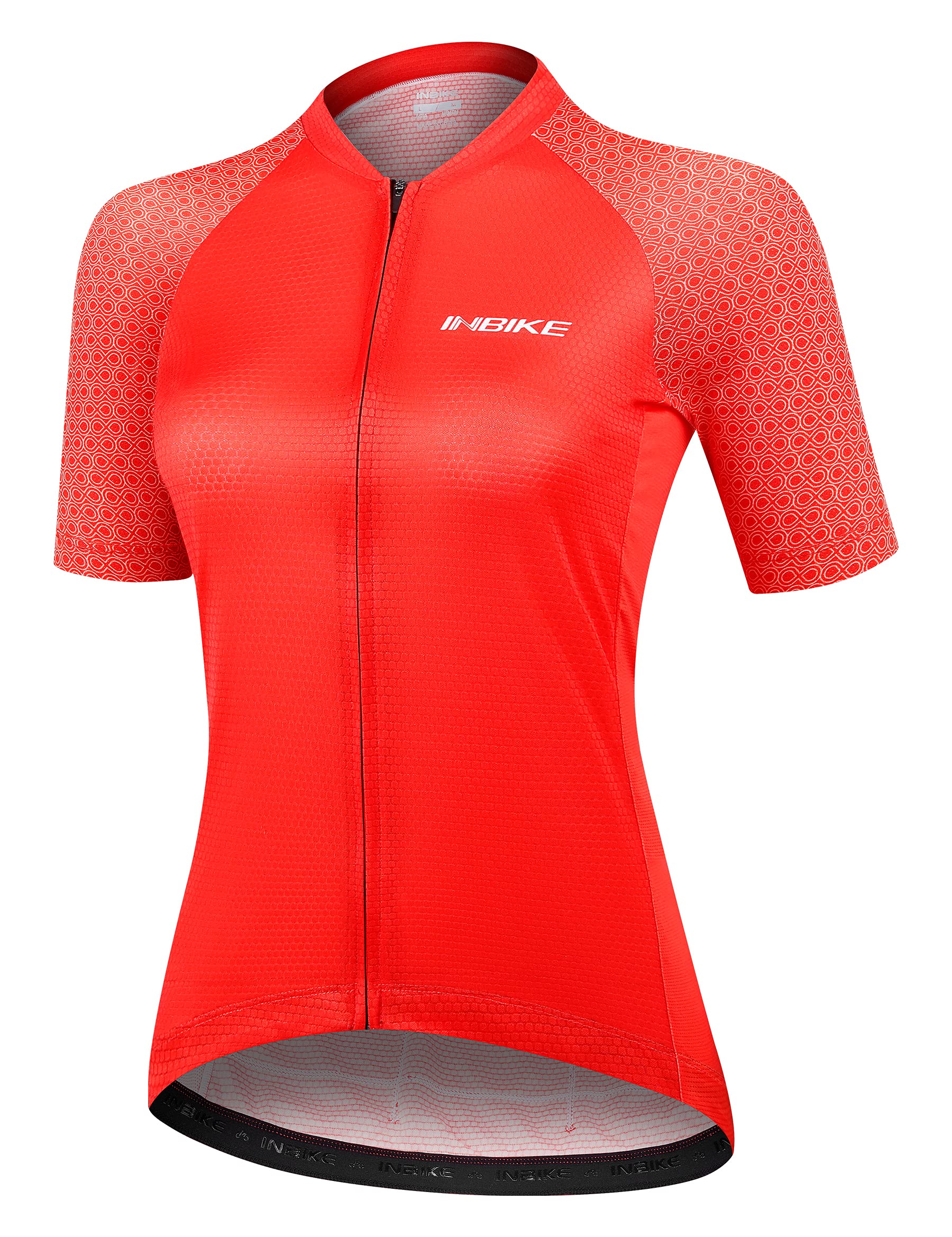 INBIKE Maillot Cyclisme Femme Ete Jersey Cycle Manches Courtes pour Velo VTT Extensible Respirant à séchage Rapide