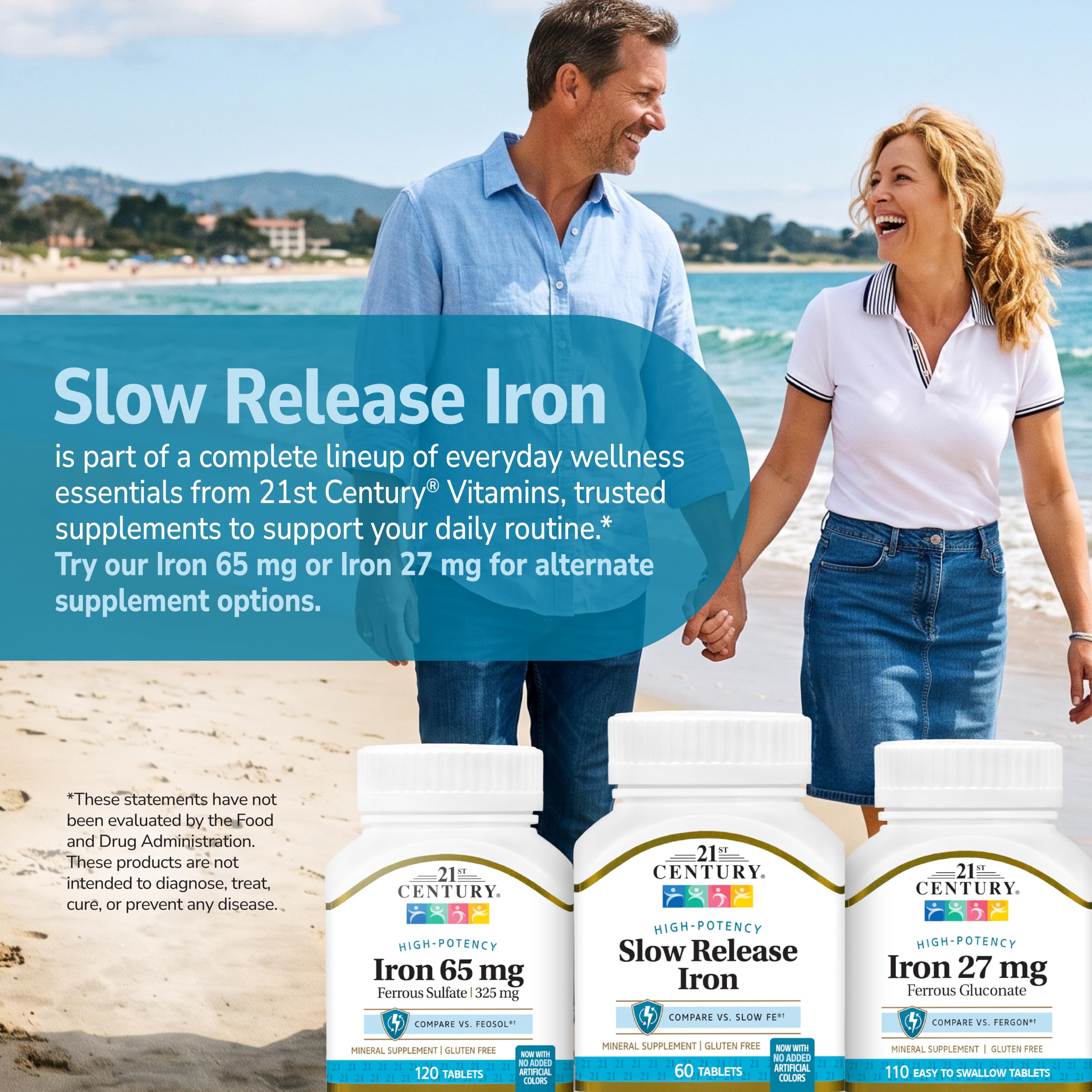 21st Century Slow Release Iron 45mg Tablets, Gentle on Stomach, 60 Count — Amazon image 6
