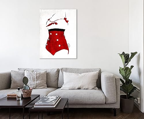 Miniatura 3 de Jaxson Rea Onrei - Lienzo envuelto en galería de "Vintage Swimsuit 3", 30 x 40 pulgadas