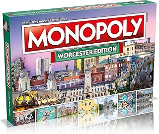 Comprar MONOPOLY Juego de mesa Worcester Edition: 2-6 jugadores, juegos de mesa familiares para niños y adultos, juegos de mesa para niños de 8 años en adelante, para niños y adultos, ideal para noche de