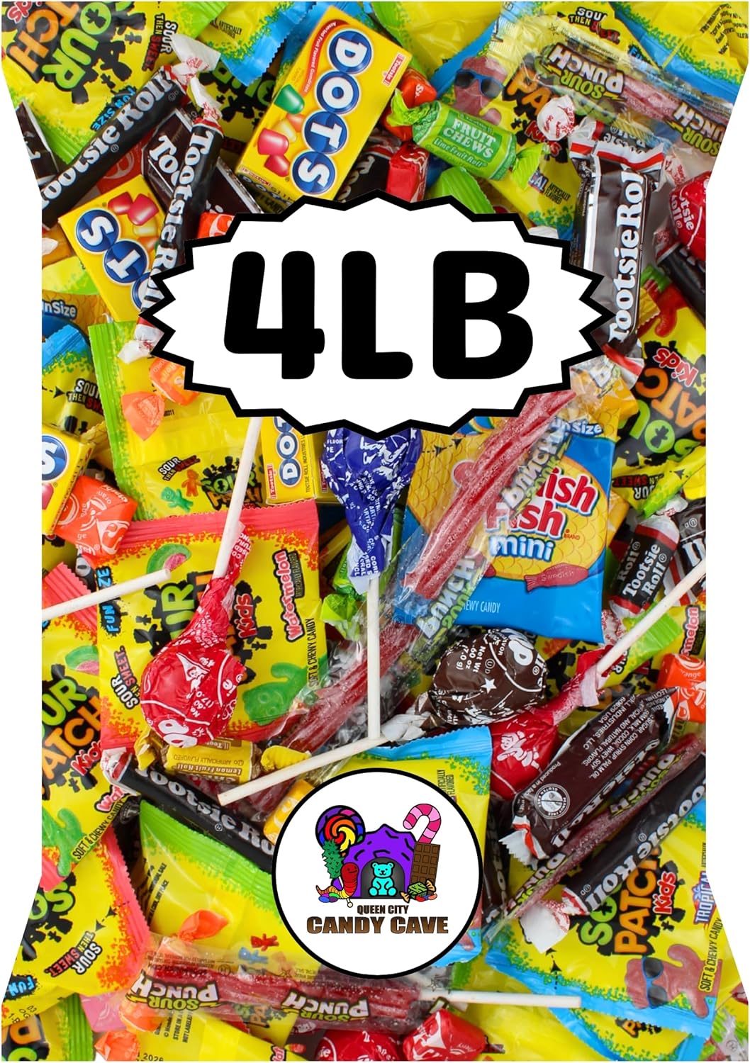 Premium Name Brand Bulk Candy Variety Pack-No Filler Candies-Assorted Individually Wrapped Easter Basket Ready Stuffer Candy Bulk-Party Favors for Kids, Office, Parades, Pinatas and Holidays (4 Pound)