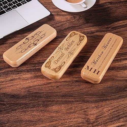 Miniatura 5 de Bivei Regalo de bolígrafo grabado para mujeres y hombres, juego de bolígrafos y lápices personalizados en madera de arce, juego de 2 bolígrafos de