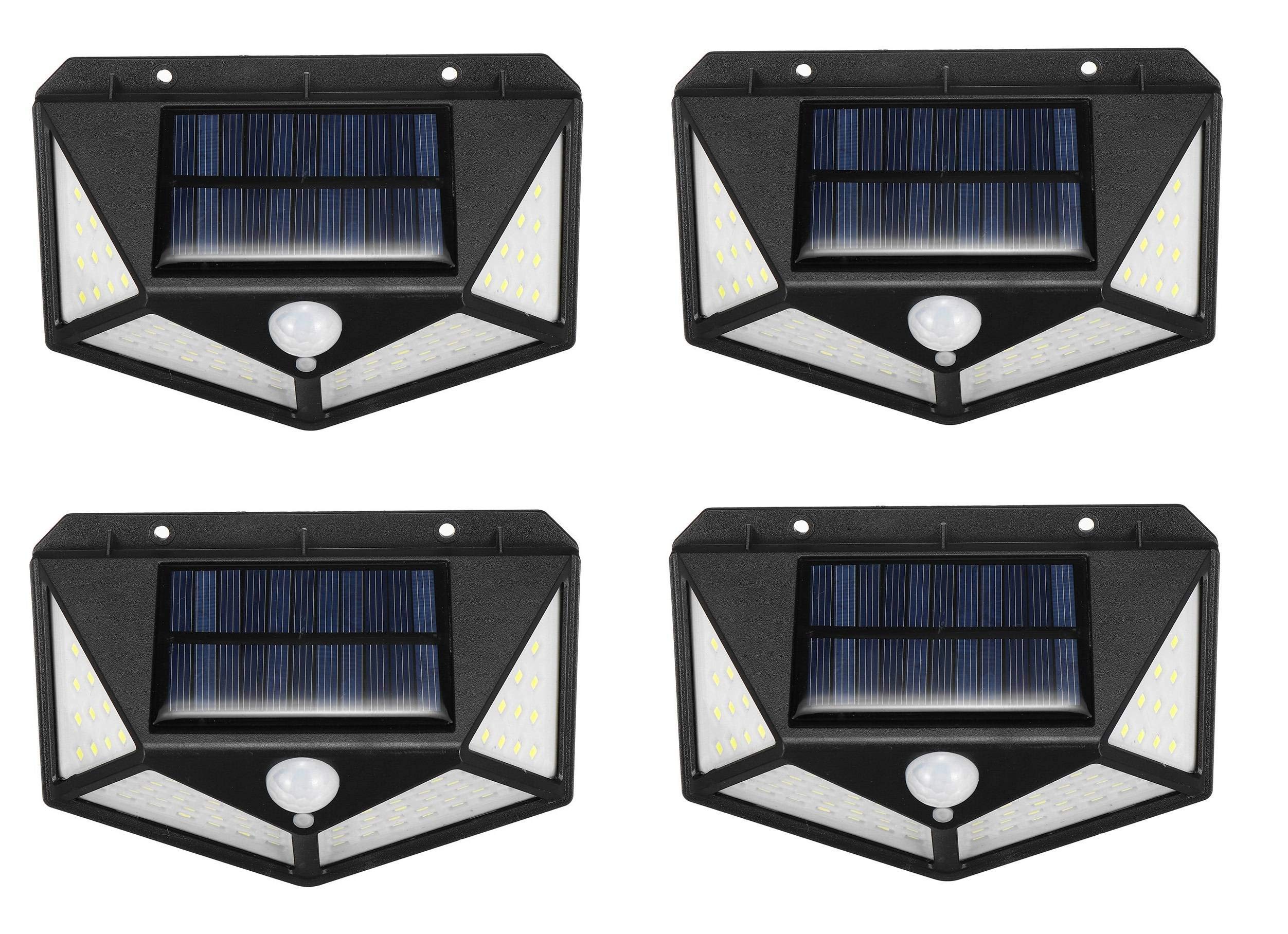 tempo di saldi Quattro Faretti da Esterno ad Energia Solare con 100 LED e Sensore Crepuscolare