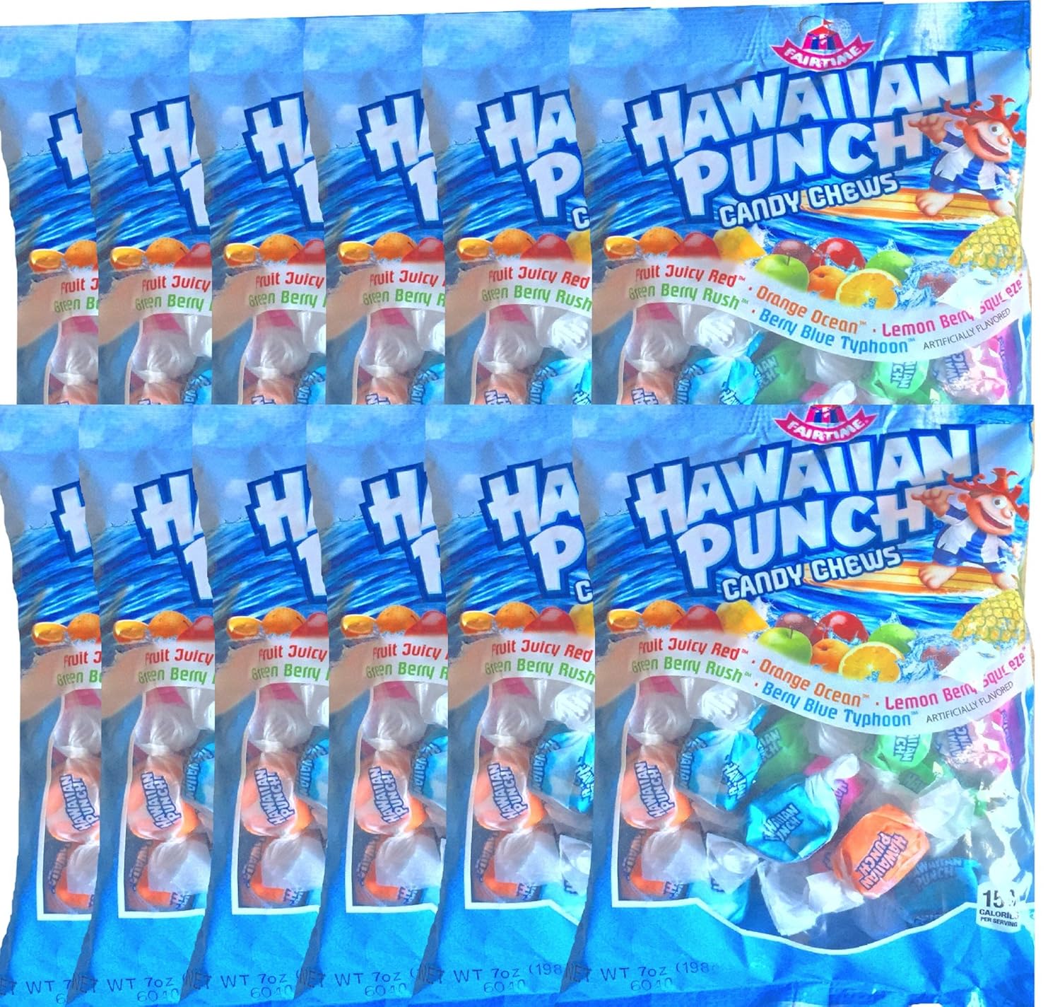 Hawaiian Punch Candy Chews Fruit Candy Perfect Party, Home Candy Snacks Net Wt 7 Oz