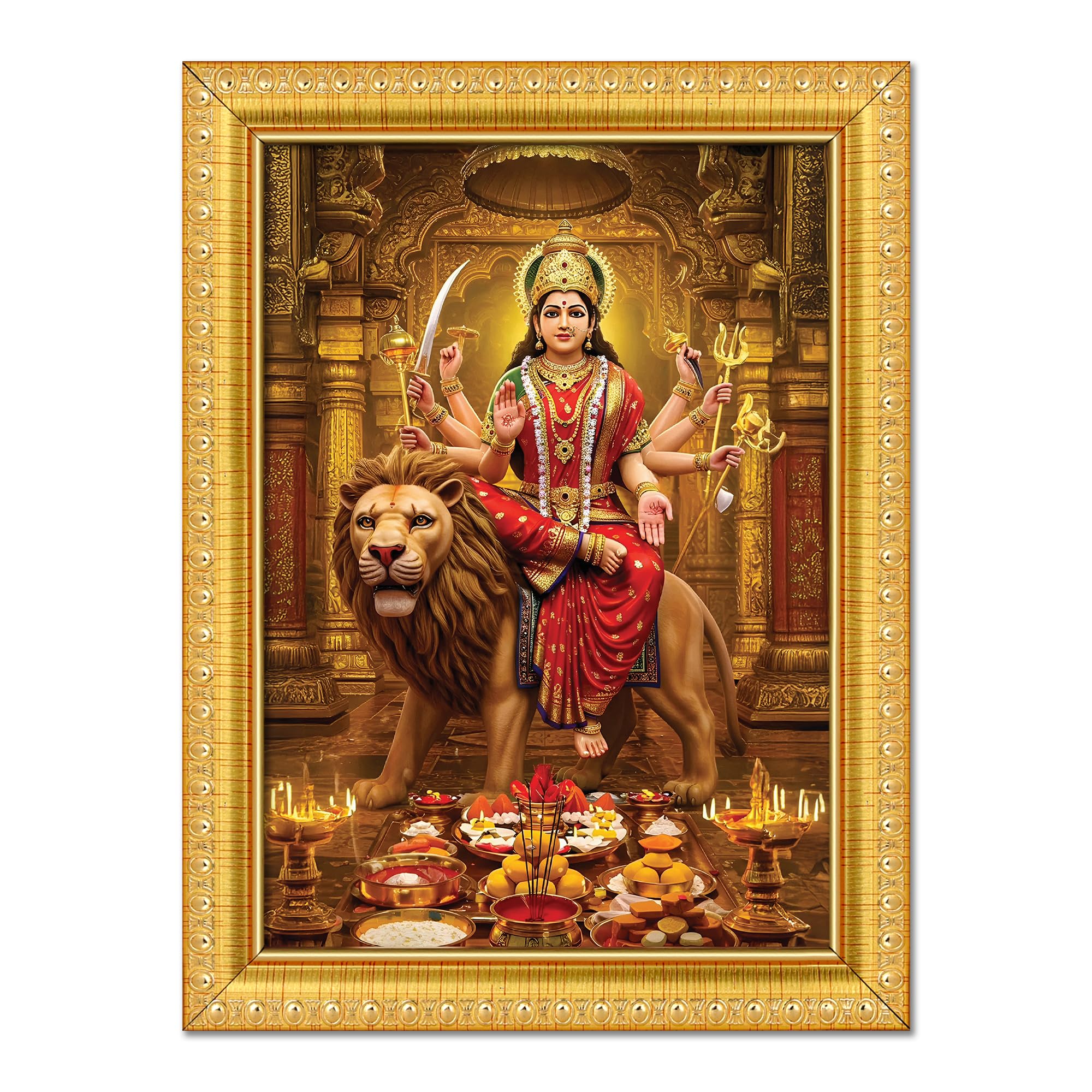 Durga Maa Photo Frame - Divine Wall Art -17